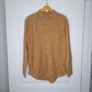 Vintage The Territory Ahead Shirt Men's Size Medium Long Sleeve Brown Plaid